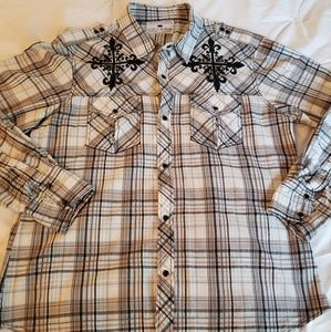 Pop Icon Men's Long Sleeve Button Shirt